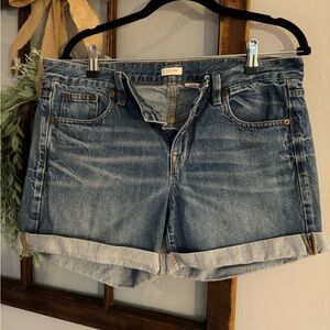 J-Crew Size 29 Cuffed Blue Denim Jean Shorts